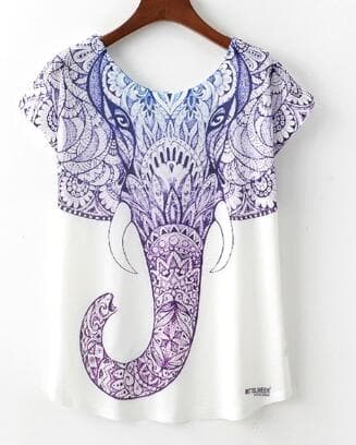 Novelty women's T-shirt cute cat print T-shirt vista 3