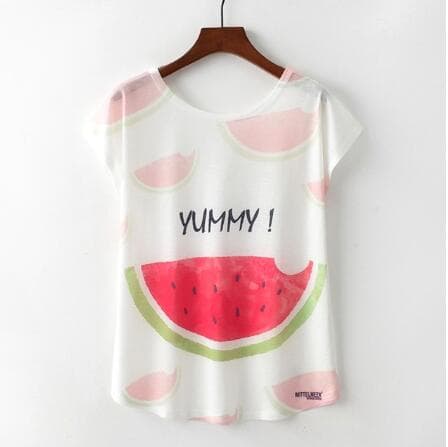 Novelty women's T-shirt cute cat print T-shirt vista 6