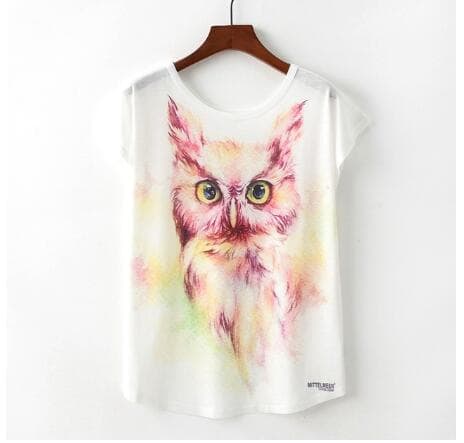 Novelty women's T-shirt cute cat print T-shirt vista 7