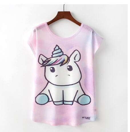 Novelty women's T-shirt cute cat print T-shirt vista 5