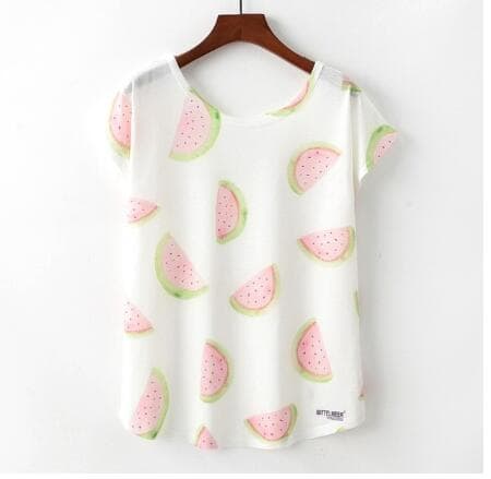 Novelty women's T-shirt cute cat print T-shirt vista 4