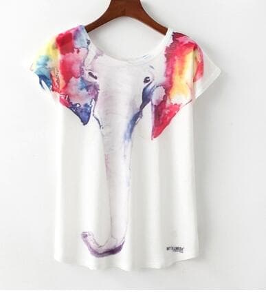 Novelty women's T-shirt cute cat print T-shirt vista 8