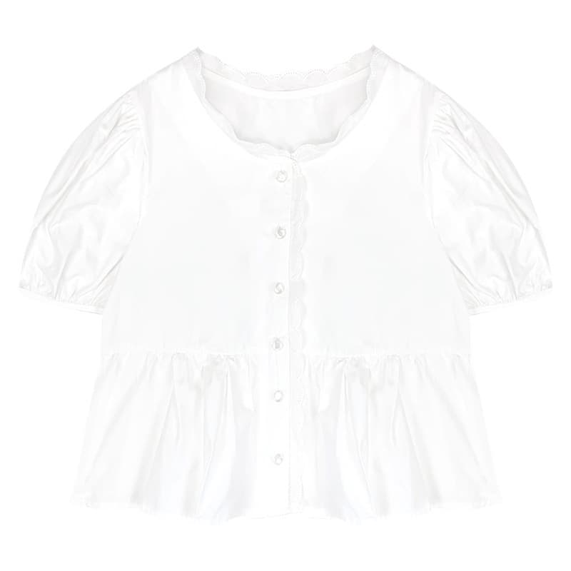 Puff Sleeve Shirt Summer Women's Clothing vista 6