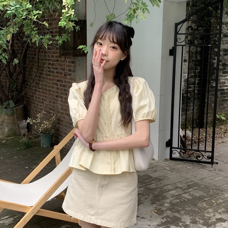 Puff Sleeve Shirt Summer Women's Clothing vista 5