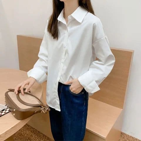 Korean Style Commuter Versatile Casual Long Sleeve Top