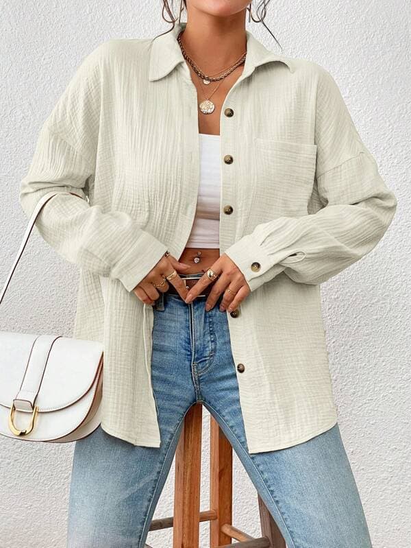 Women's Autumn Blouse Drop Shoulder vista 7