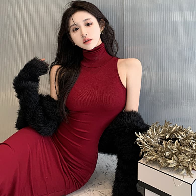 Women's Advanced Design Makes You Look Slim Mid-length Dress vista 6