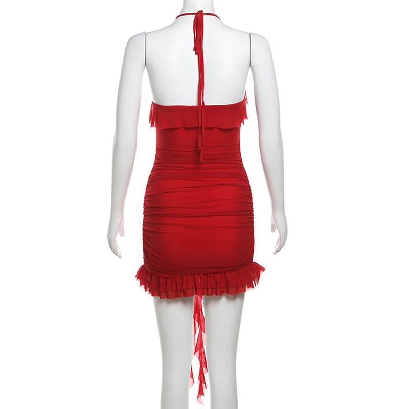 Women's Solid Color Fashion Halter Dress vista 6