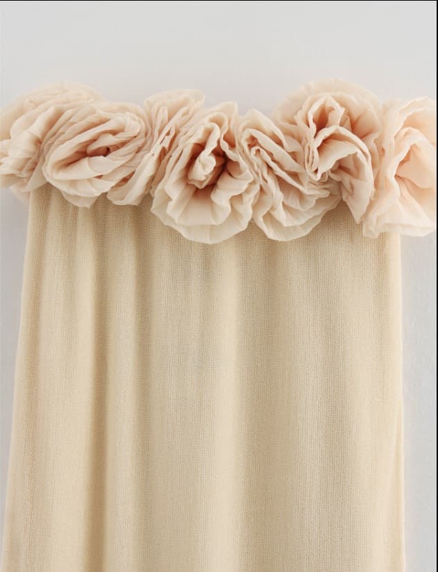 Flower Decoration Chest-wrapped Dress vista 4