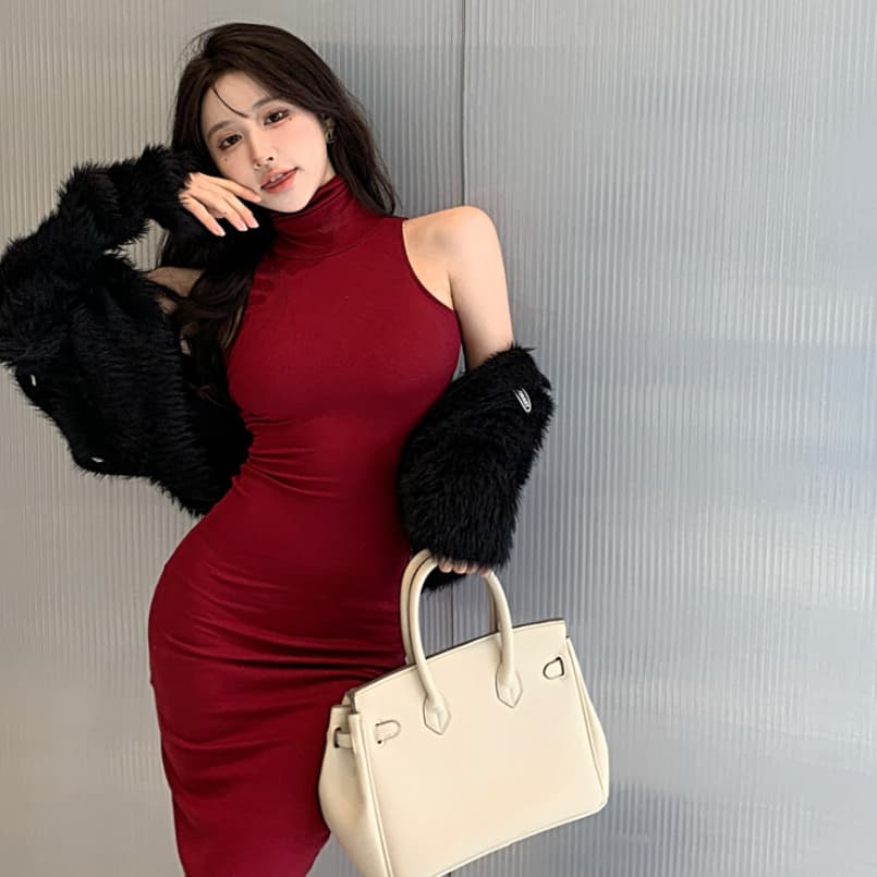 Women's Advanced Design Makes You Look Slim Mid-length Dress vista 7