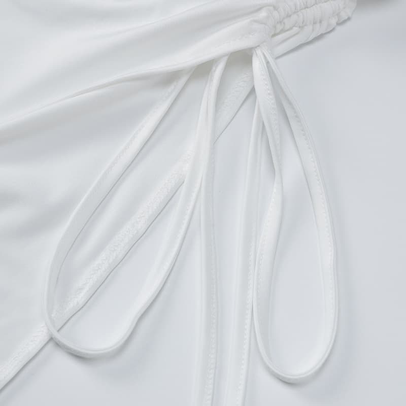 Women's Shoulder-baring Wrapped Chest Split Hip Skirt vista 7