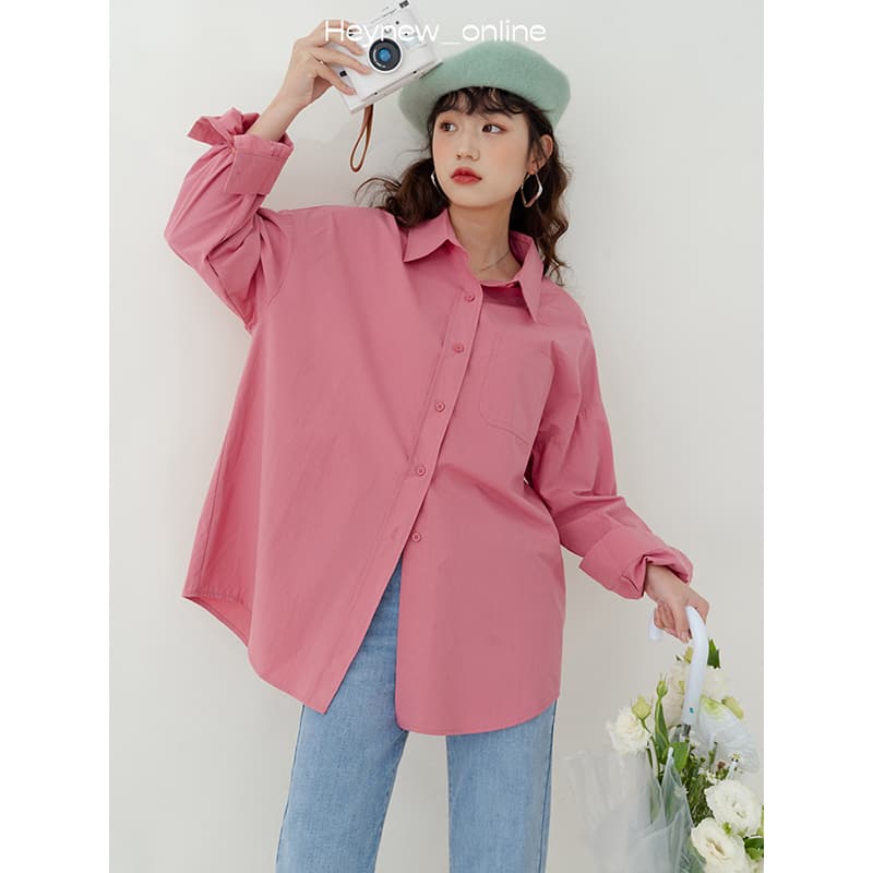 Solid Color Shirt For Women Casual Fashion All-matching vista 2